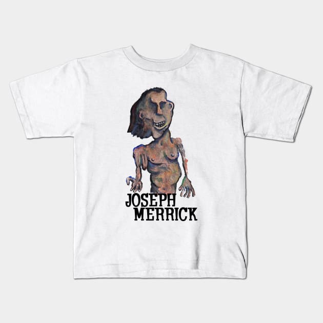 Joseph Merrick Kids T-Shirt by micalef
